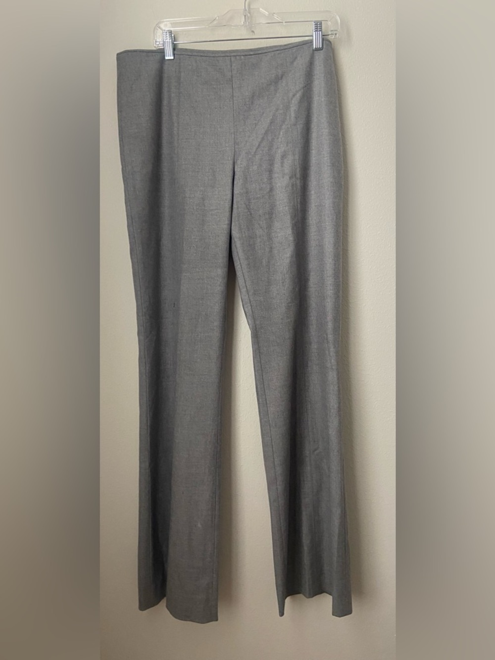 Agnona Gray 100% Wool Tailored Straight Leg Pants IT 46 Luxury Italy